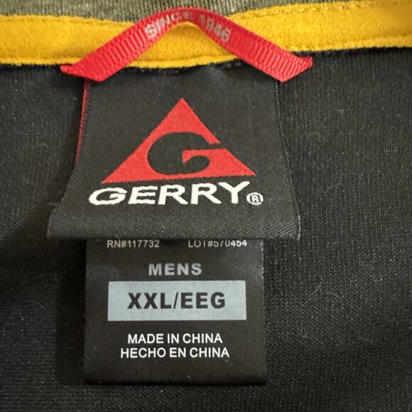 Gerry Sweatshirt Jacket Mens XXL Green Heather Full Zip Logo Chest Zip Pocket - Picture 3 of 5
